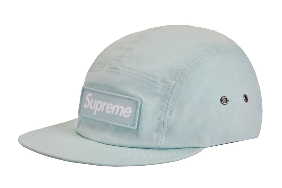 Pre-owned Supreme Waxed Cotton Camp Cap (fw23) Ice