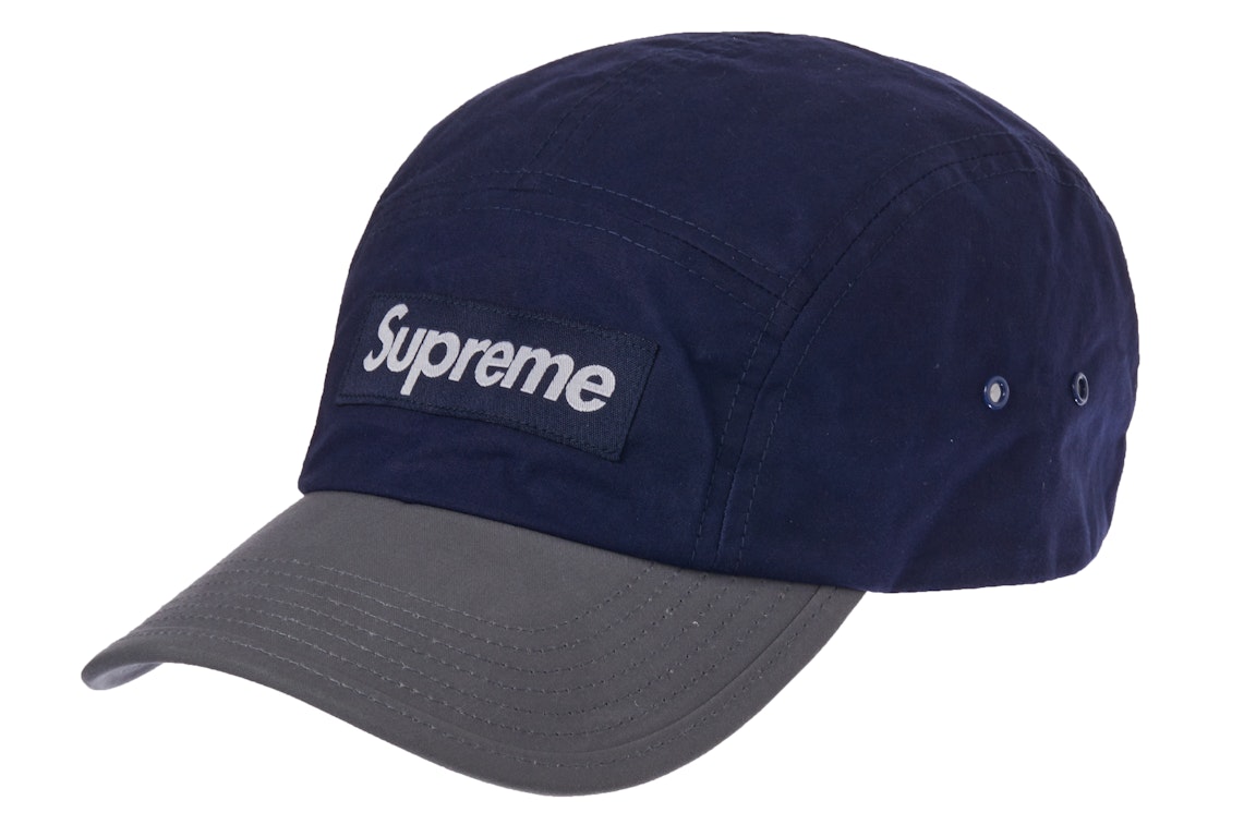 Pre-owned Supreme Waxed Cotton Camp Cap Navy