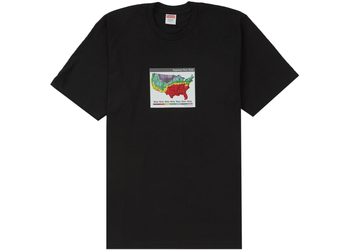Supreme Weather Tee Black Men's - FW23 - US