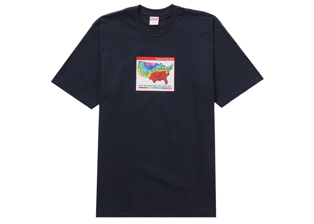 Pre-owned Supreme Weather Tee Navy