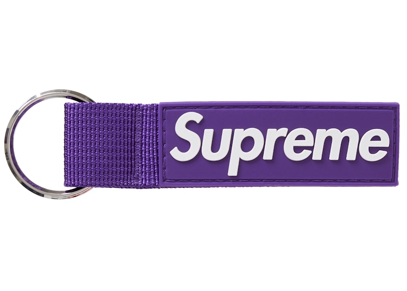 Supreme Webbing Keychain キーホルダー 紫 - キーホルダー