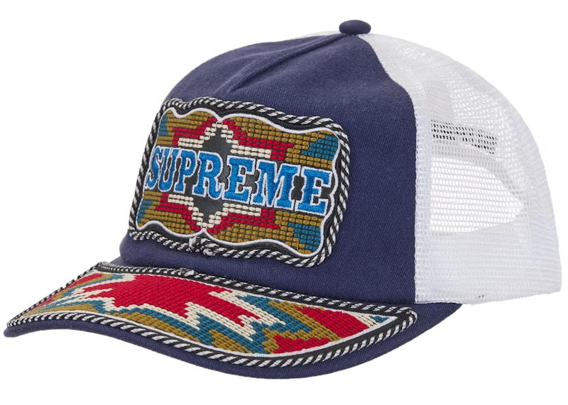 Supreme Western Embroidered Mesh Back 5-Panel Navy - US