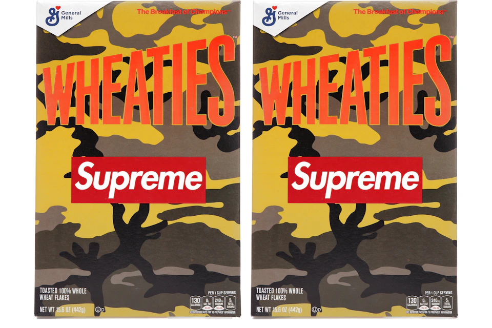 Supreme Wheaties Cereal Box Orange Camo 2x Lot Camo (Not Fit For Human Consumption)