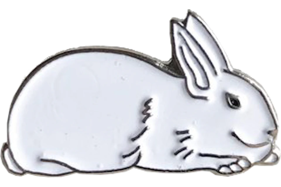 Supreme White Rabbit Pin Silver