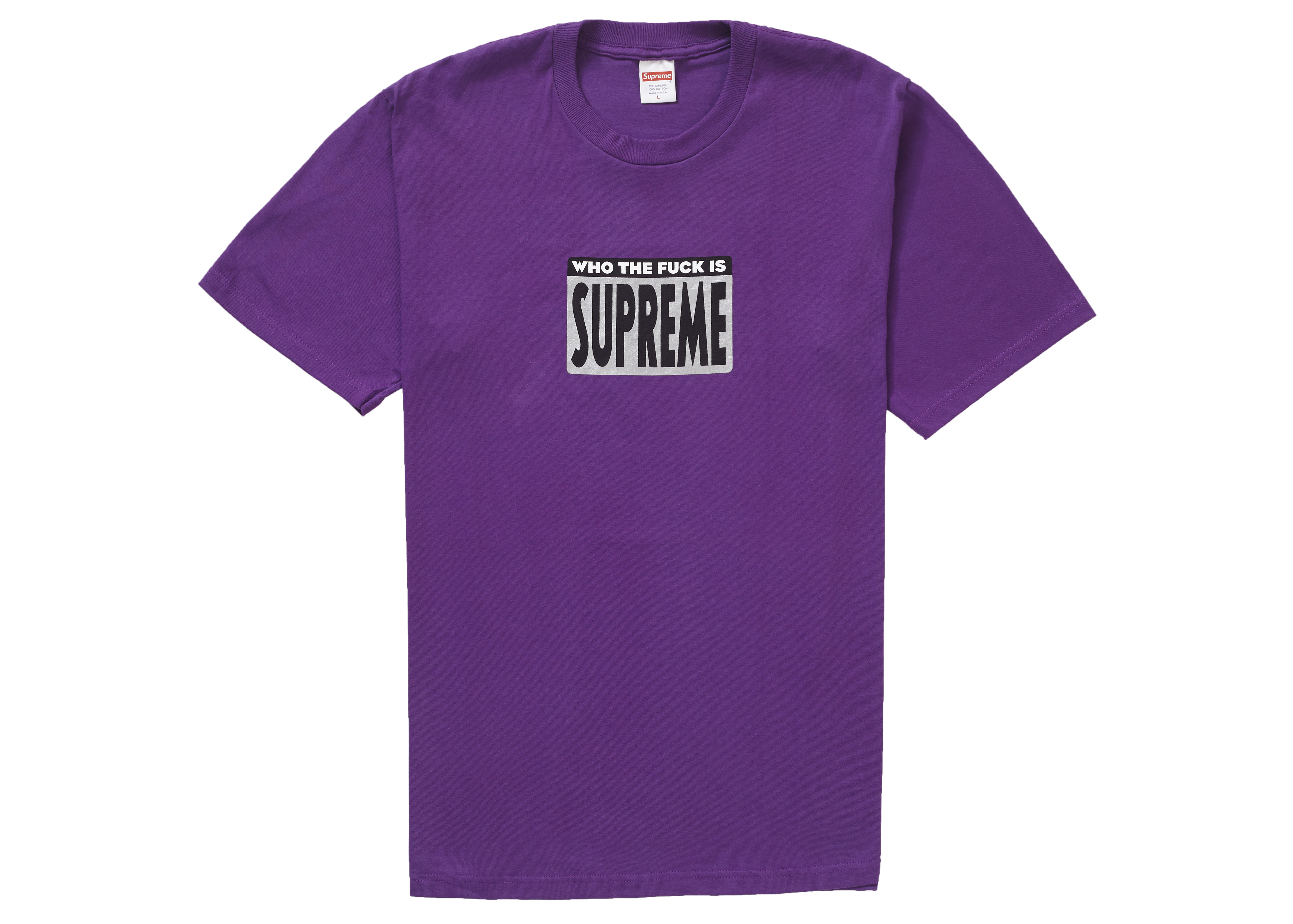 Supreme Who The Fuck Tee Purple Men's - SS19 - US