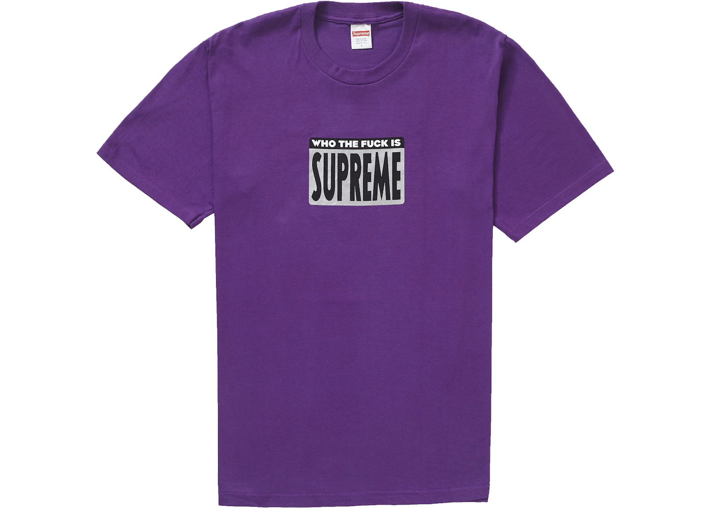 Supreme Who The Fuck Tee Purple - SS19