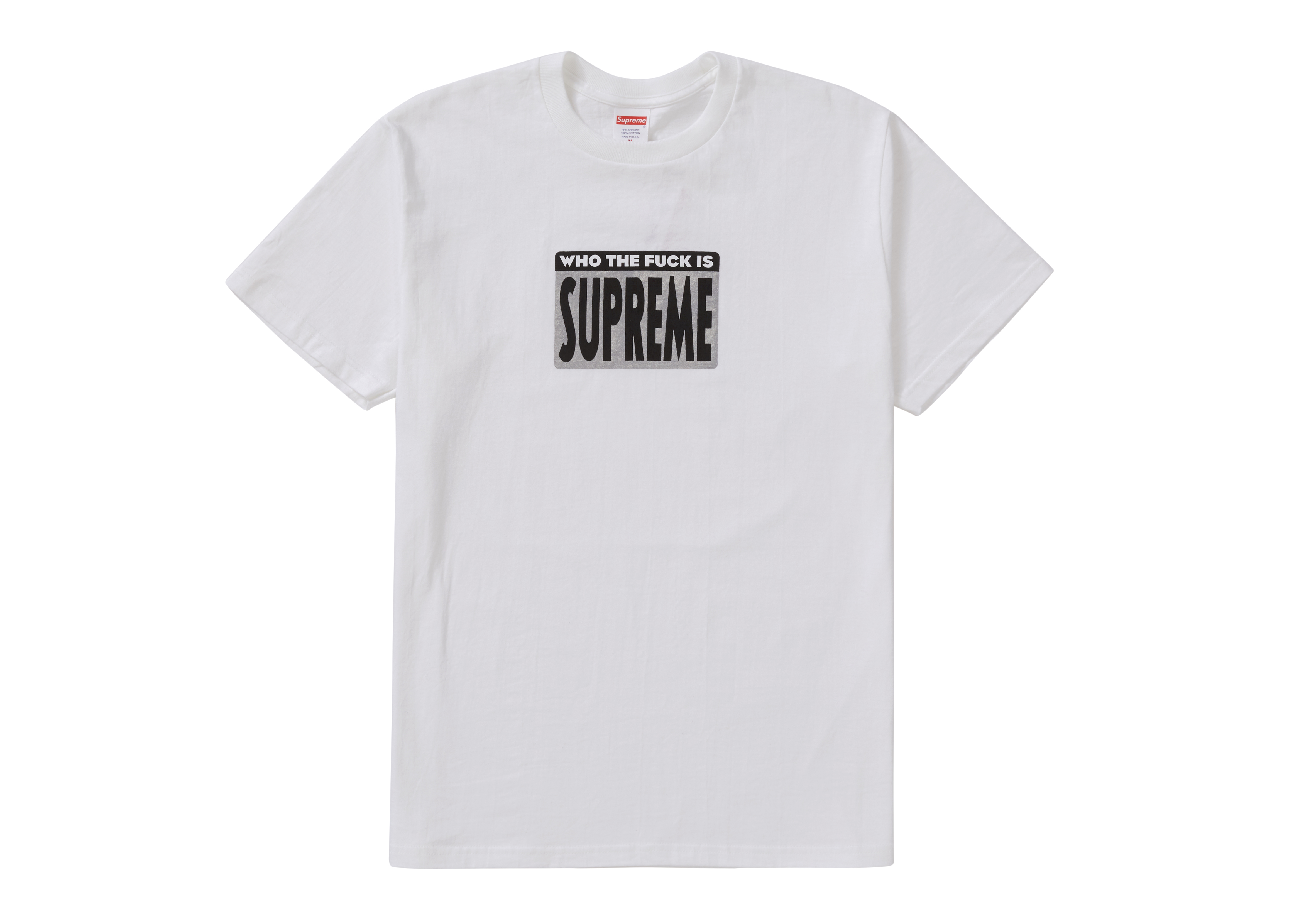 Supreme Who The Fuck Tee White Men's - SS19 - US