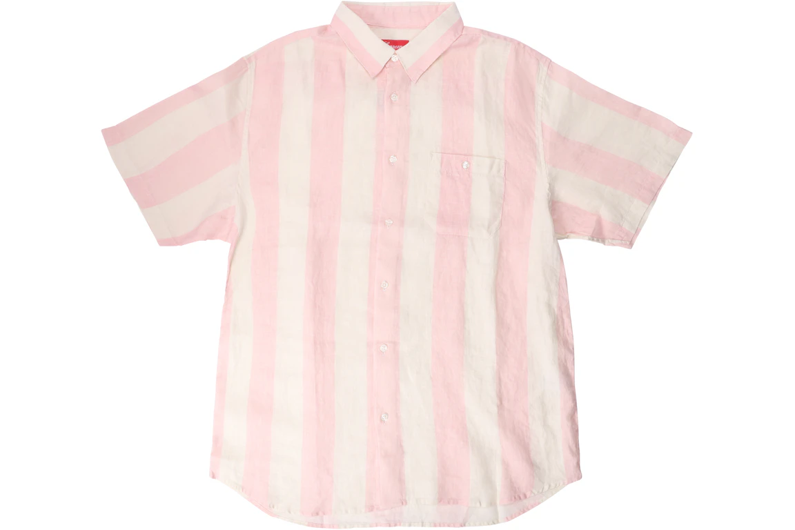 Supreme Wide Stripe Shirt Pink