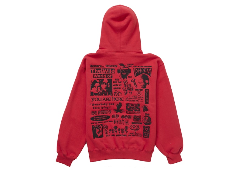 Supreme Wild Embroidered Hooded Sweatshirt Burnt Red メンズ - FW24 - JP