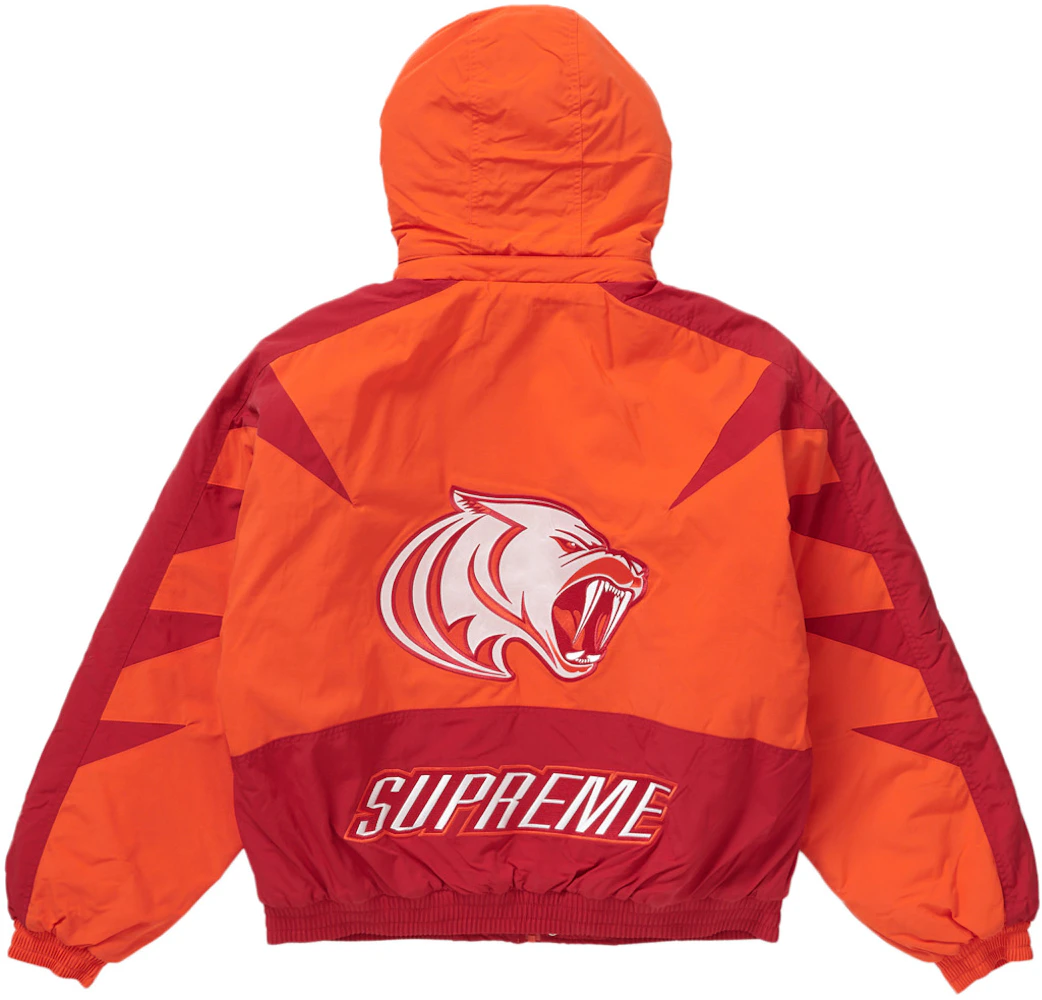 Supreme Wildcat Sideline Puffer Jacket Orange Men's - FW23 - US