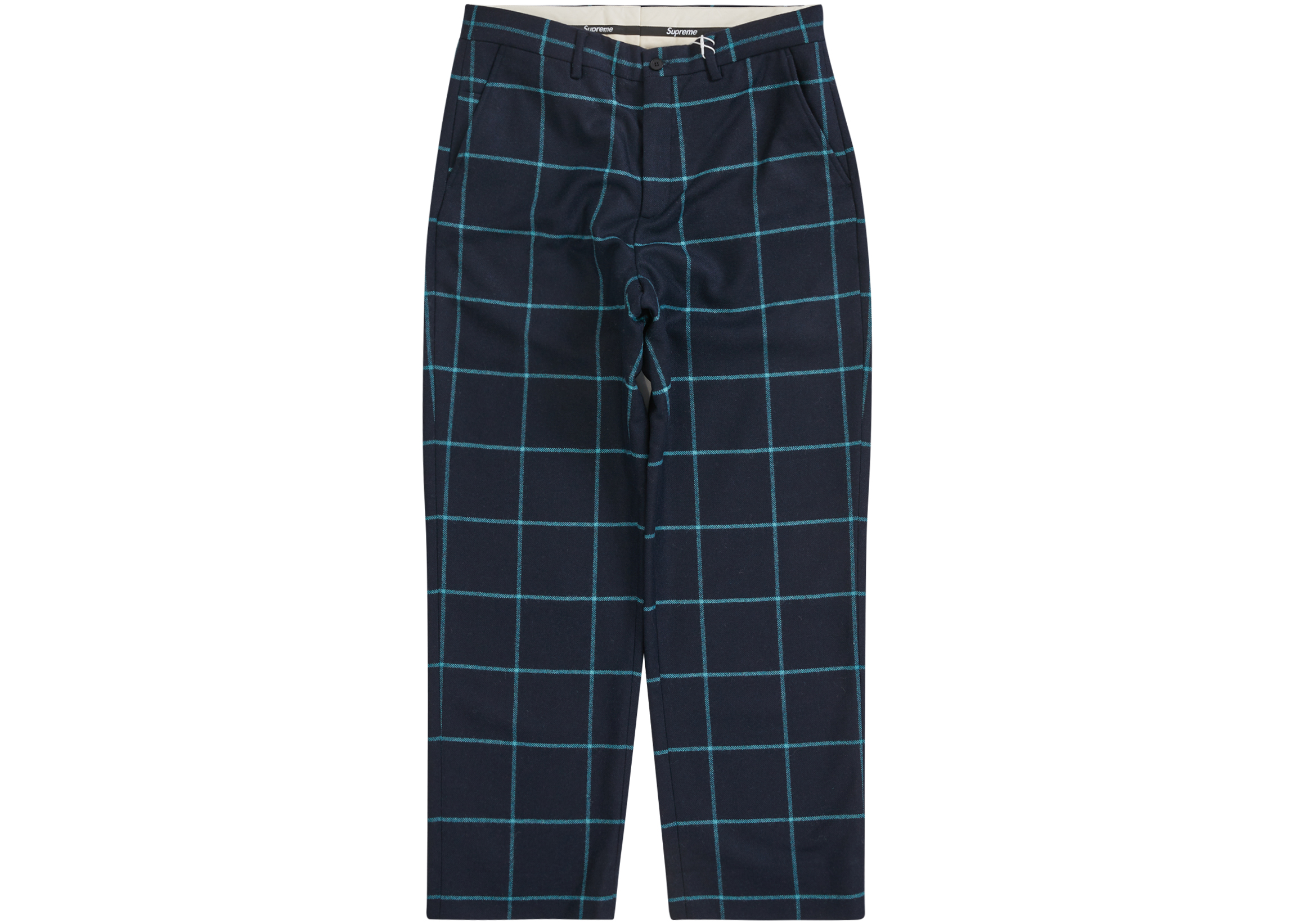 公式オンライン Supreme windowpane wool trousers - パンツ