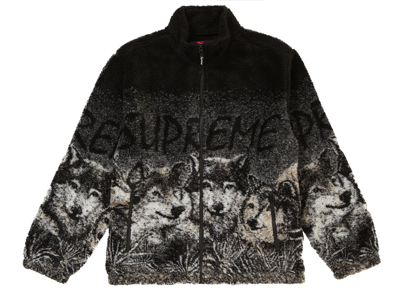 Supreme Wolf Fleece Jacket Black Men's SS19 US