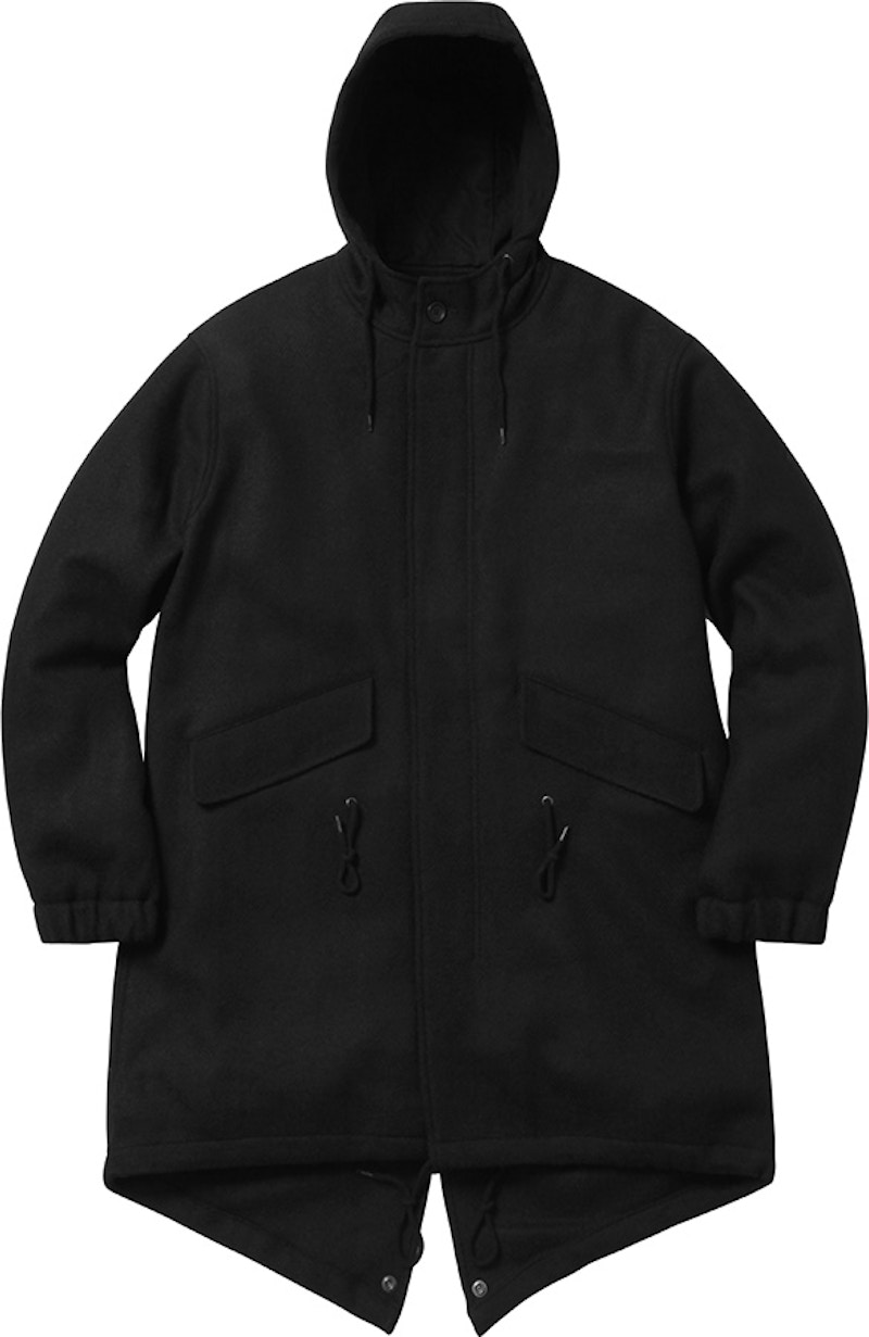 supreme wool fishtail parka