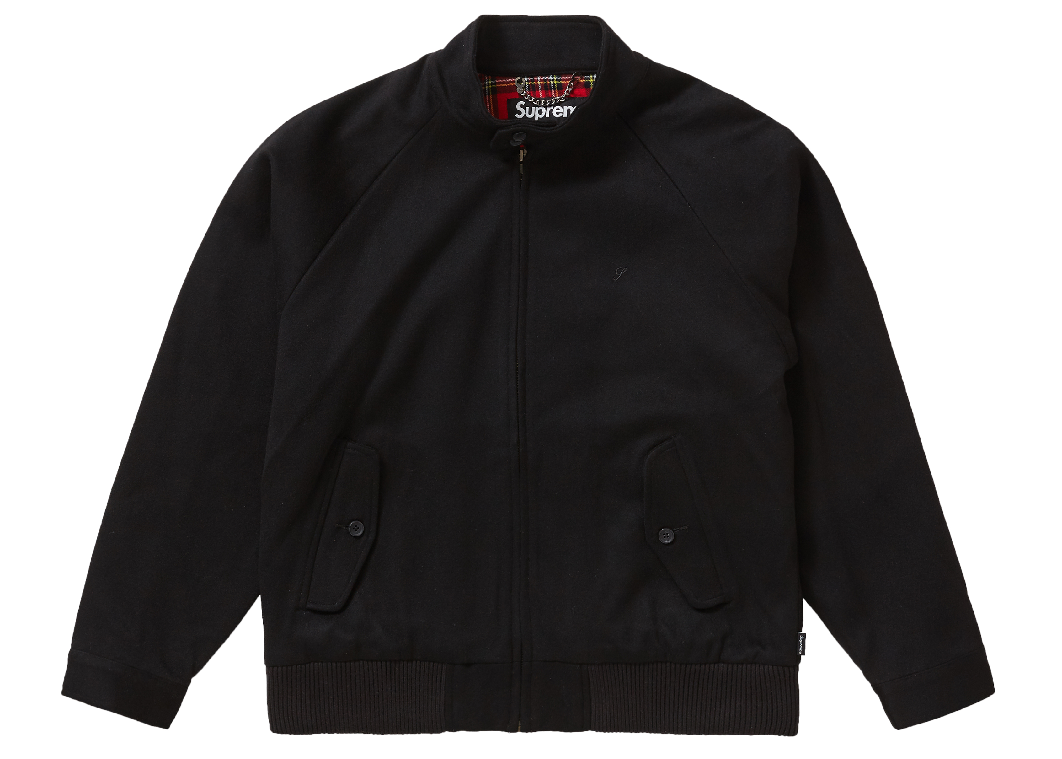 Supreme Wool Harrington Jacket Black Men's - FW19 - US