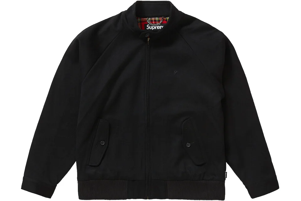 Supreme Wool Harrington Jacket Black