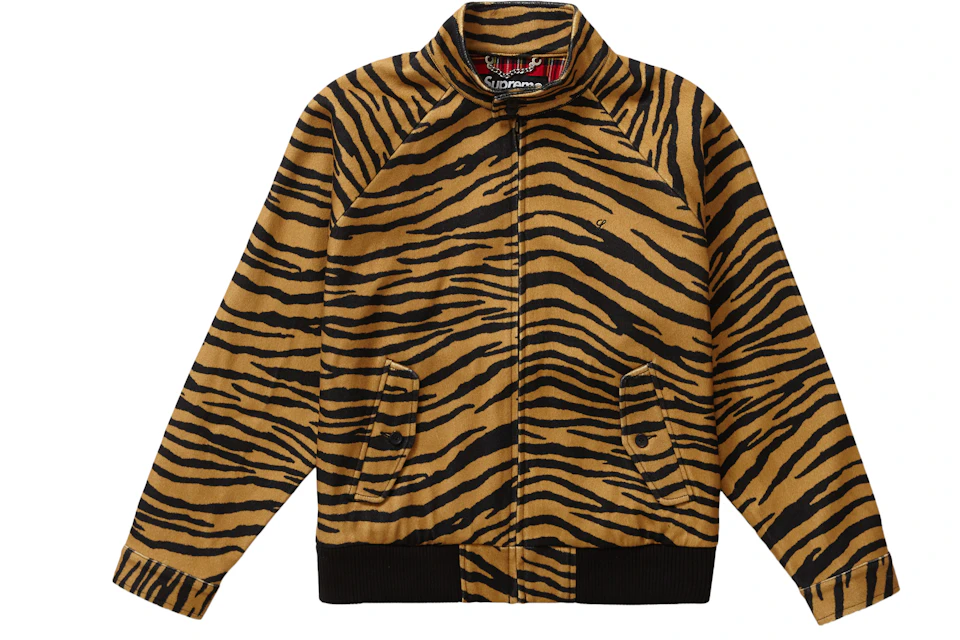 Supreme Wool Harrington Jacket Tiger Stripe