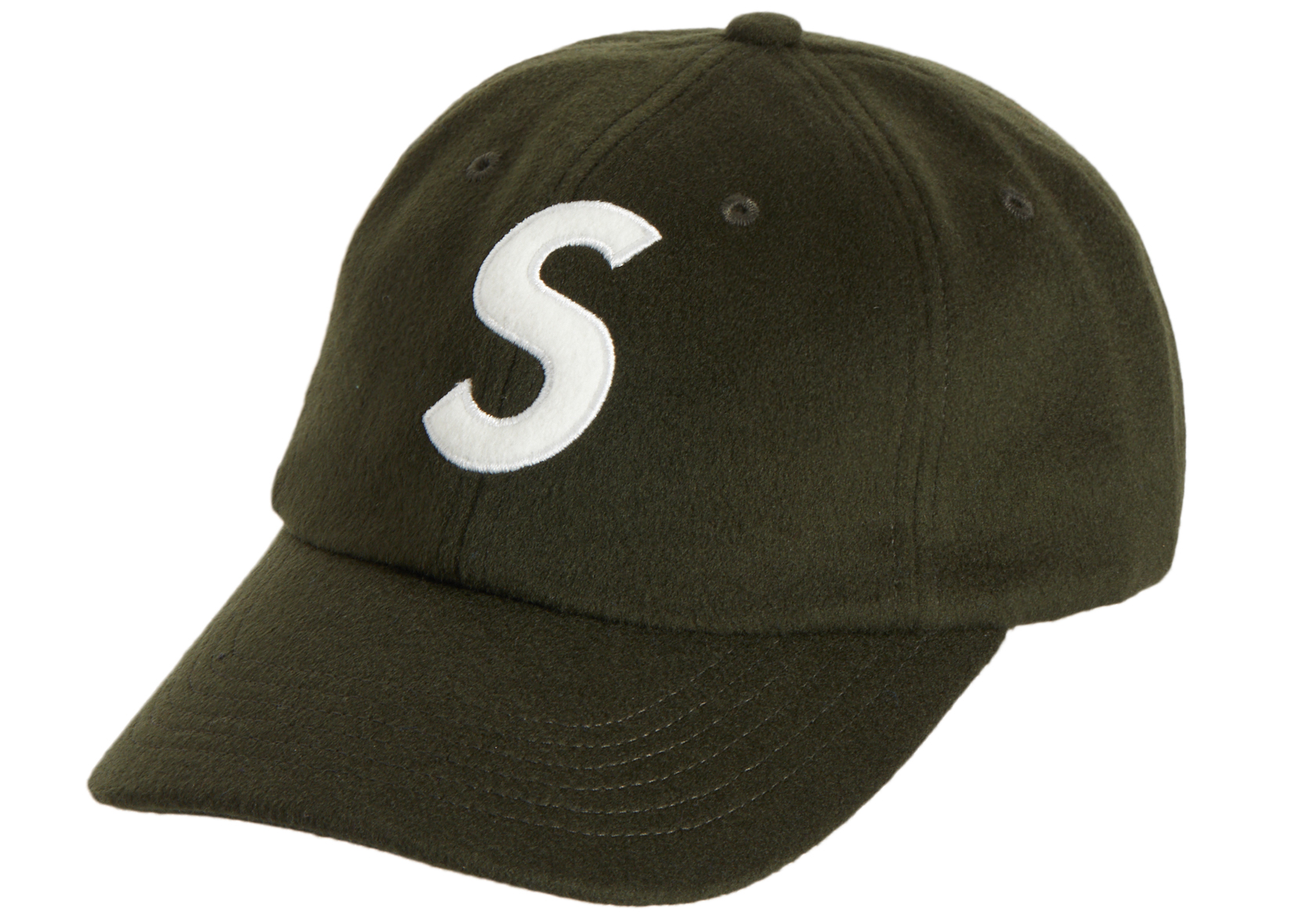 Supreme Wool S Logo 6-Panel Cap Olive