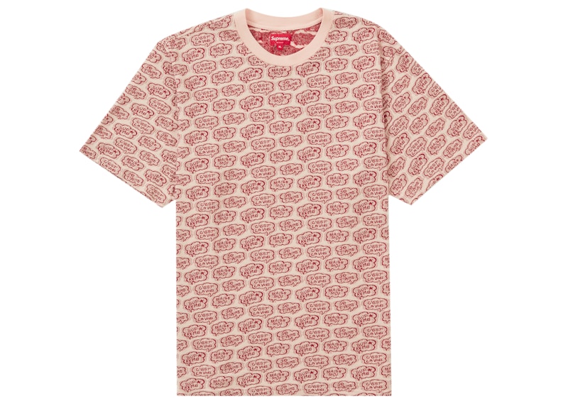 Supreme Word Bubble Jacquard S/S Top Peach