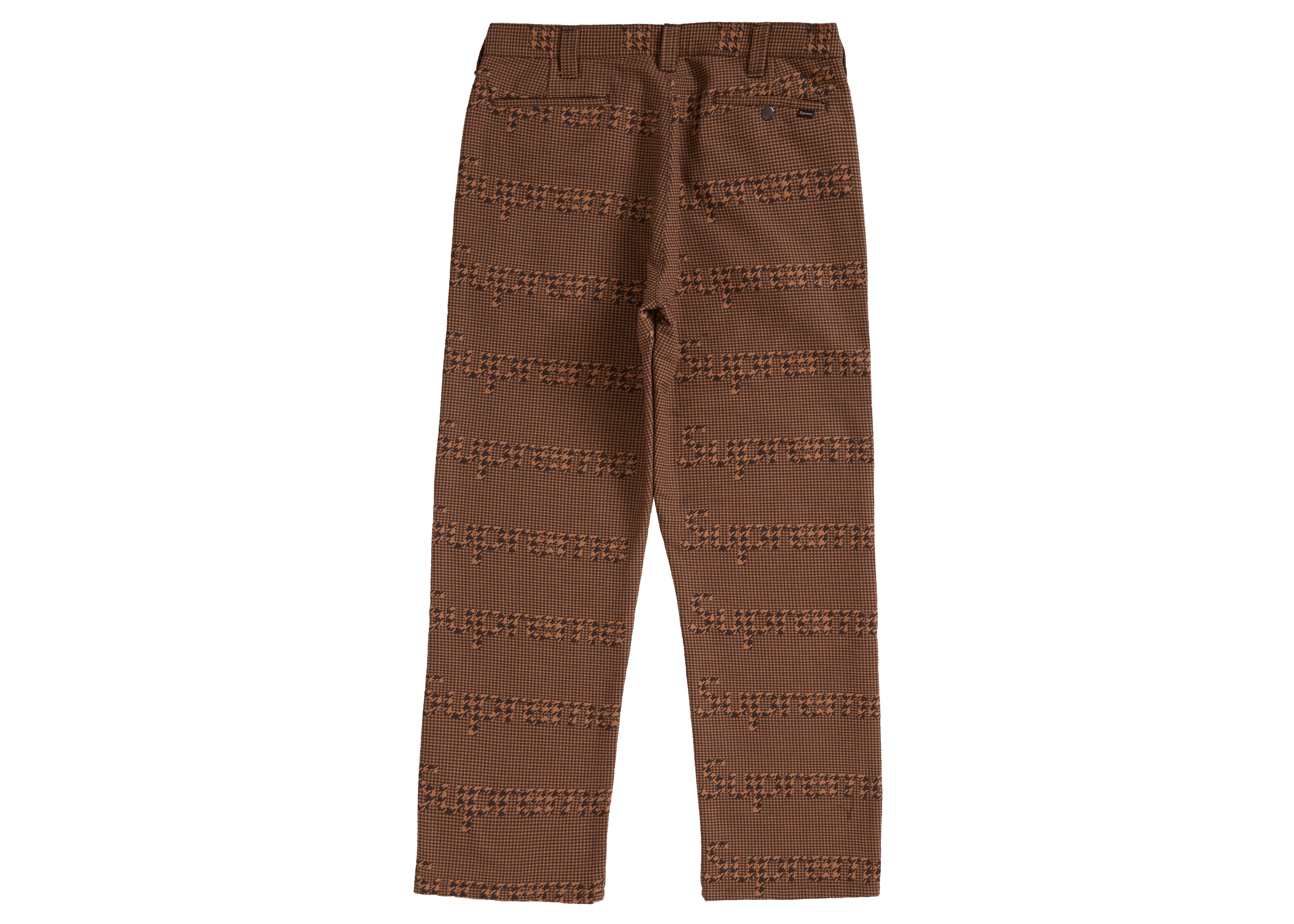 Supreme Work Pant (FW20) Brown Houndstooth Men's - FW20 - US