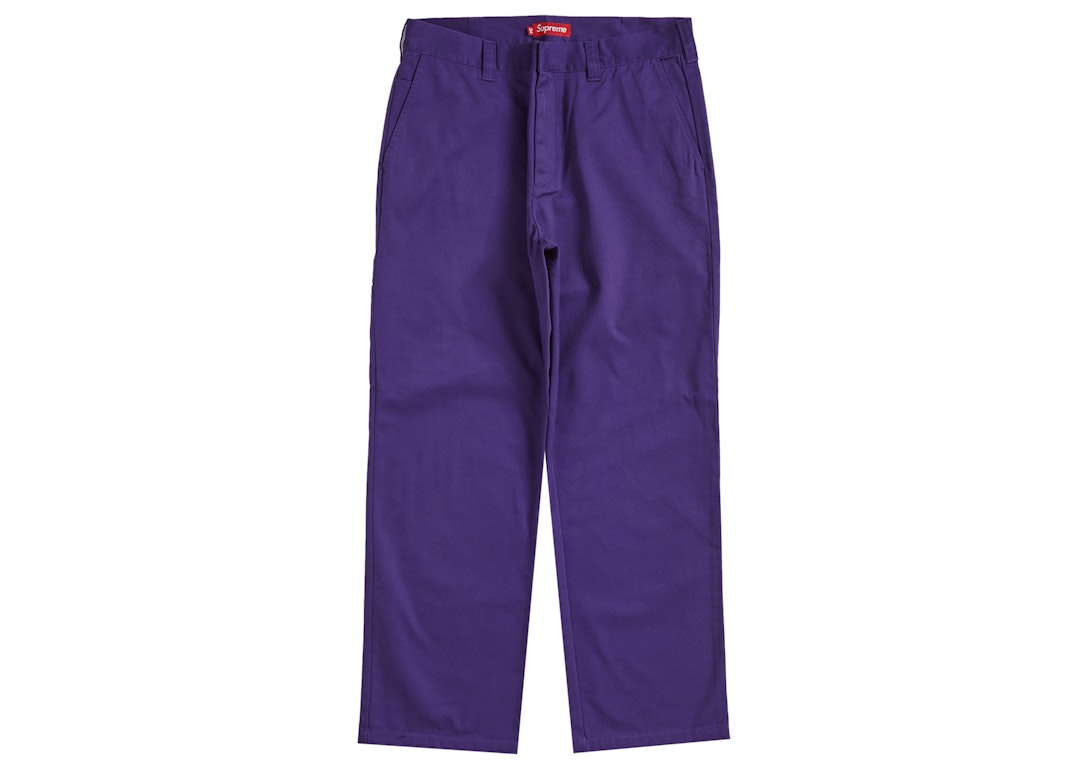 Pre-owned Supreme Work Pant (fw23) Purple