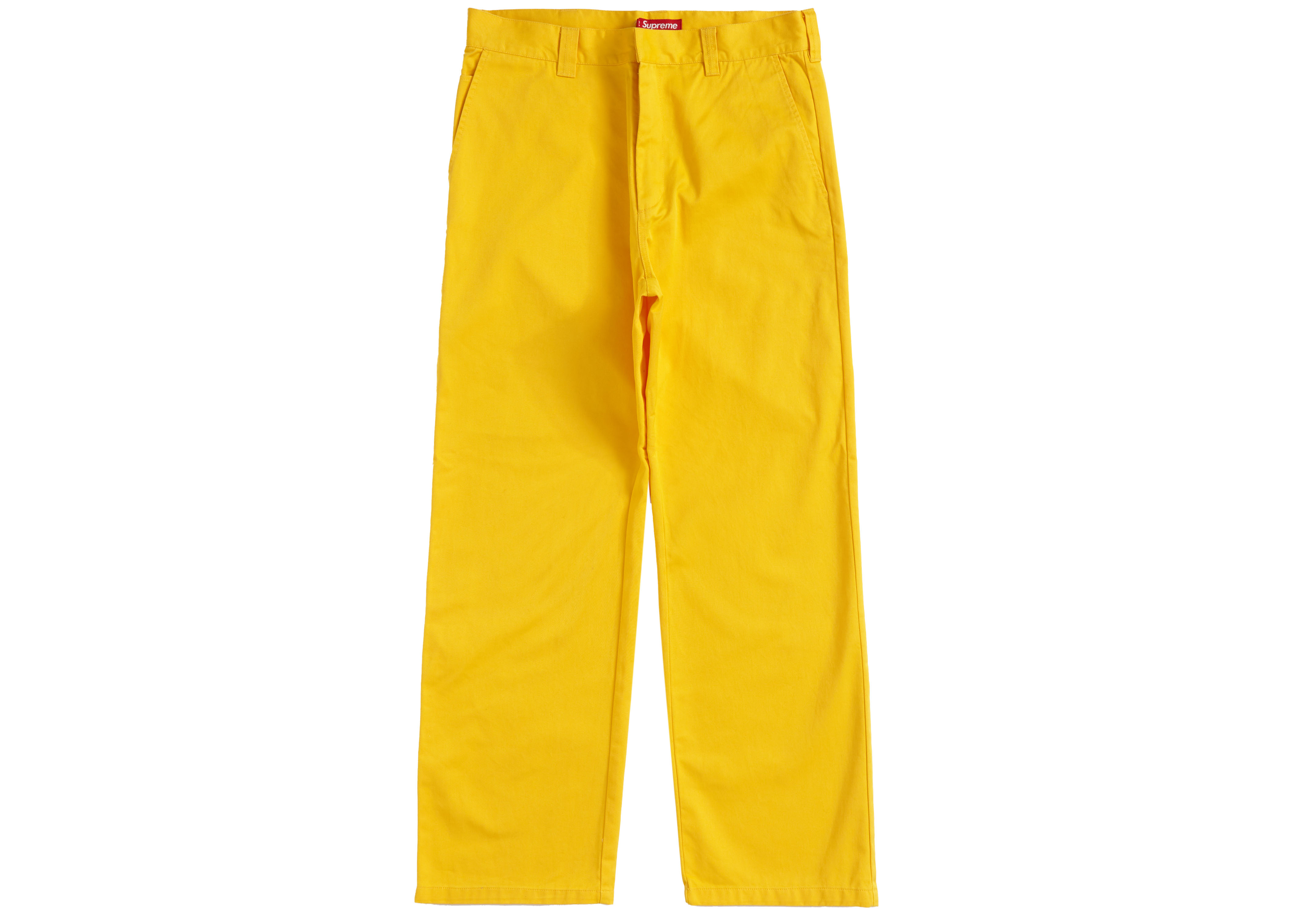 Pre-owned Supreme Work Pant (fw23) Yellow | ModeSens