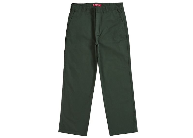 Supreme Work Pant (FW24) Dark Green Men's - FW24 - GB