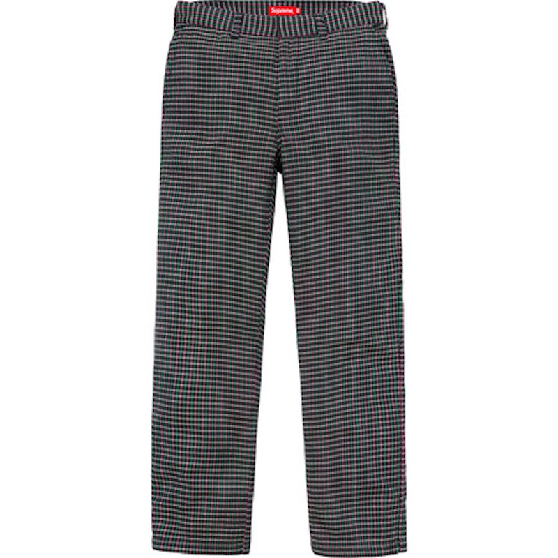 30 supreme 18SS work pant purple plaid | www.victoriartilloedm.com