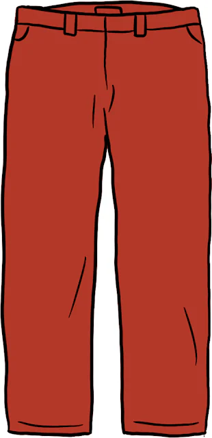 Supreme Work Pant (SS21) Red Men's - SS21 - US