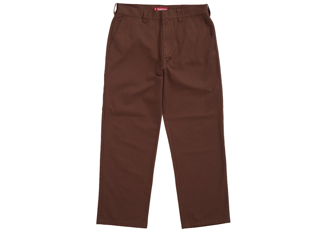 Pre-owned Supreme Work Pant (ss24) Brown