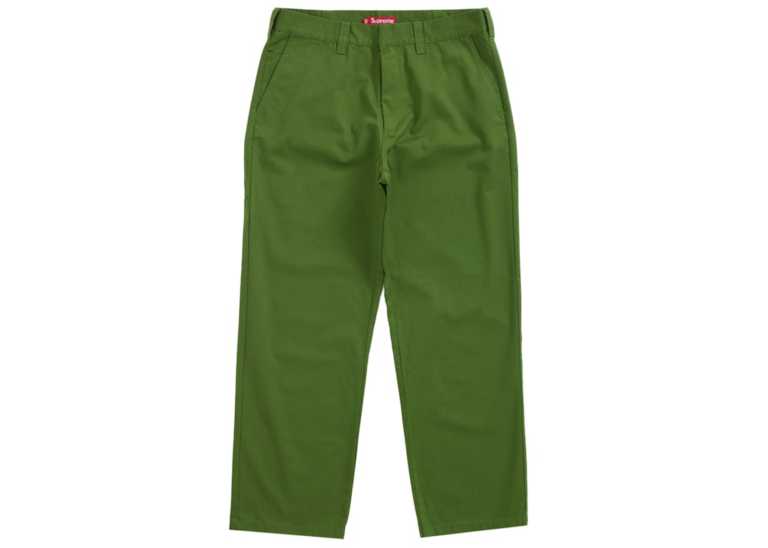 Pre-owned Supreme Work Pant (ss24) Olive