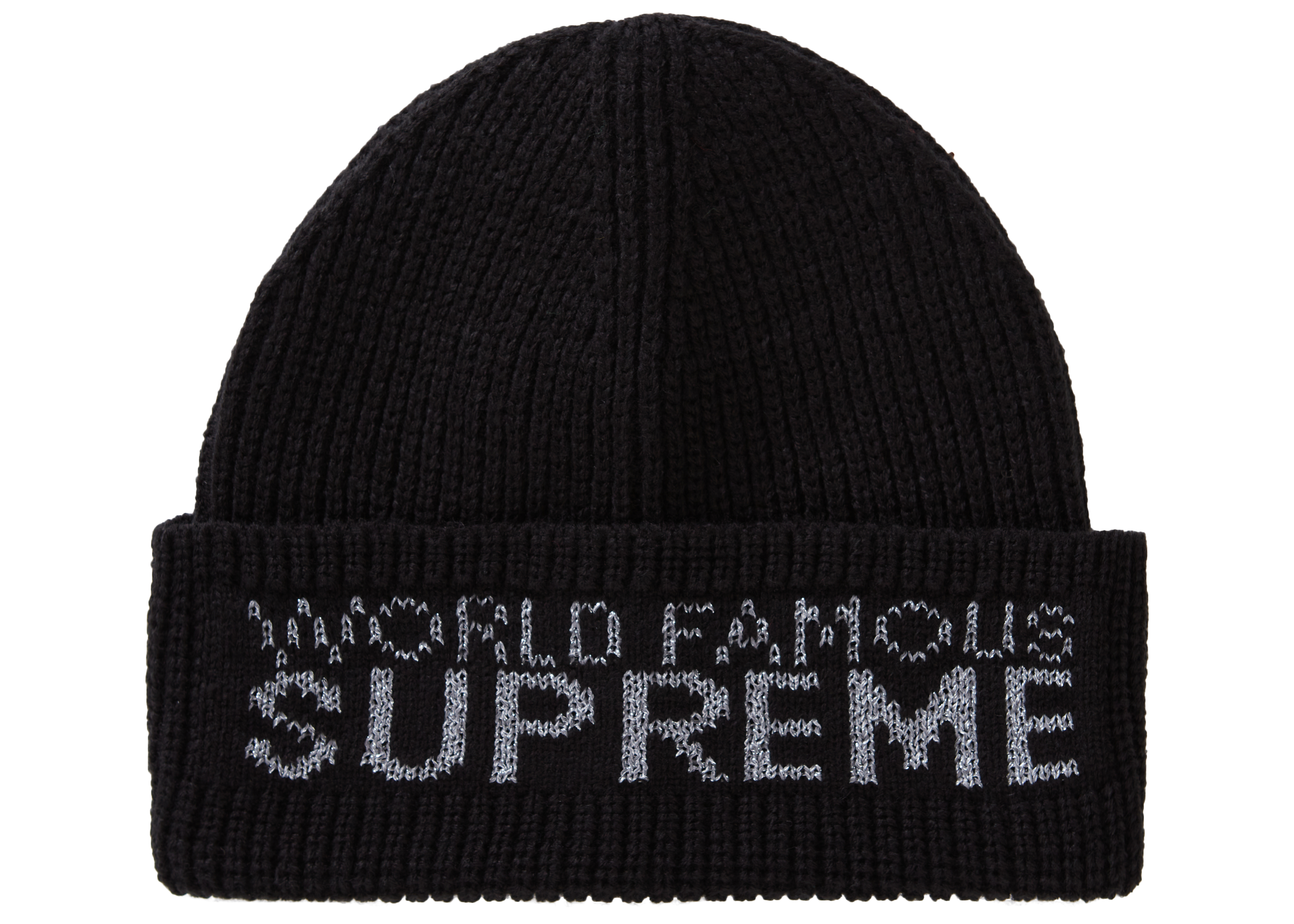 Supreme World Famous Beanie Black