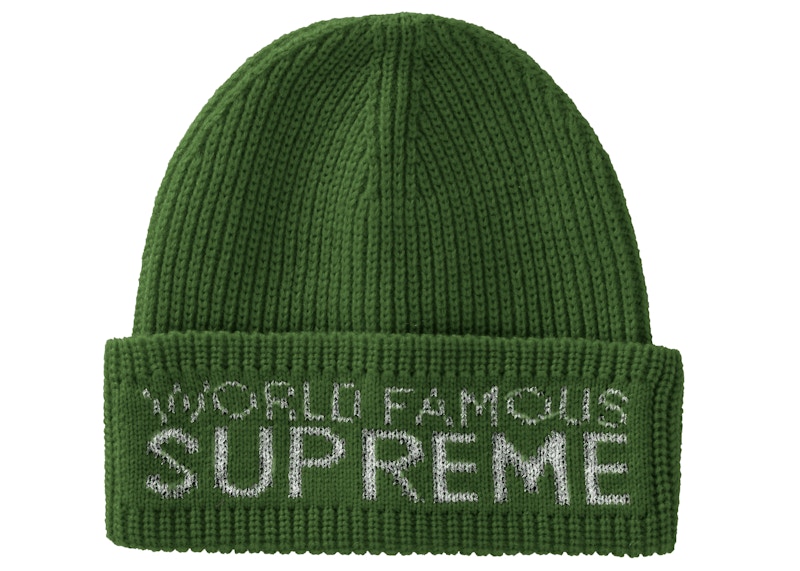 Supreme World Famous Beanie Dark Green - FW20 - US