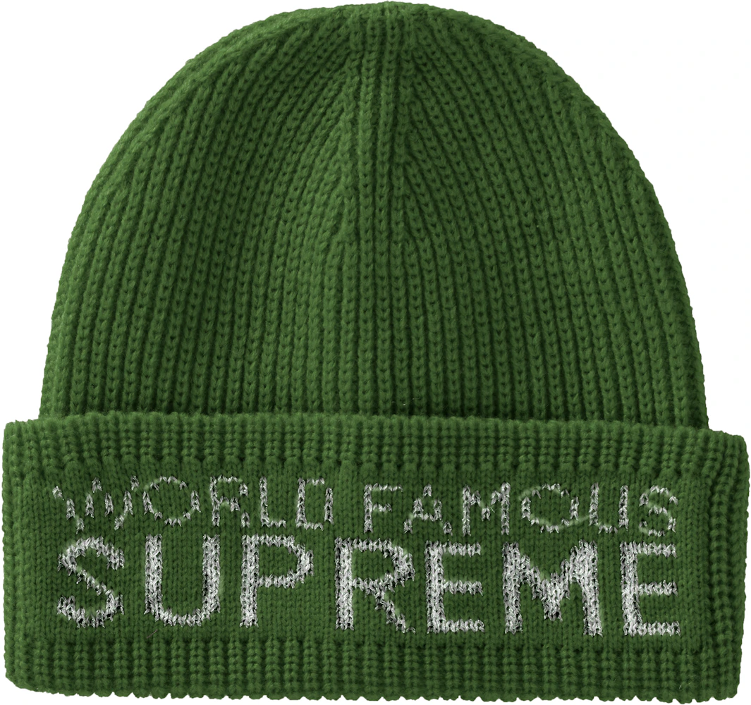 Supreme World Famous Beanie Dark Green - FW20 - US