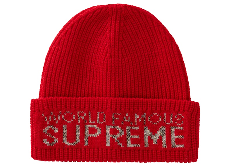 Supreme World Famous Beanie Red - FW20 - US