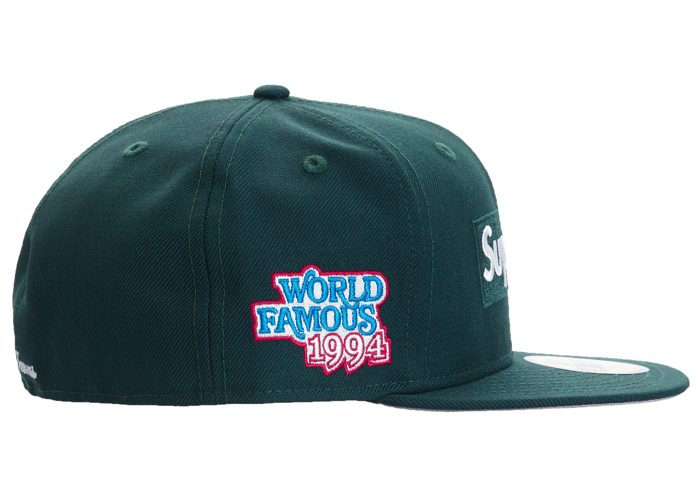 Supreme World Famous Box Logo New Era Dark Green - FW20 - US