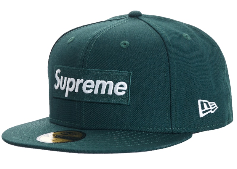 Supreme World Famous Box Logo New Era Dark Green