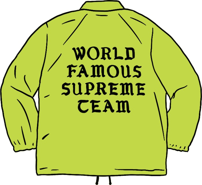 Supreme World Famous Coaches Jacket Lime Men's - SS20 - GB