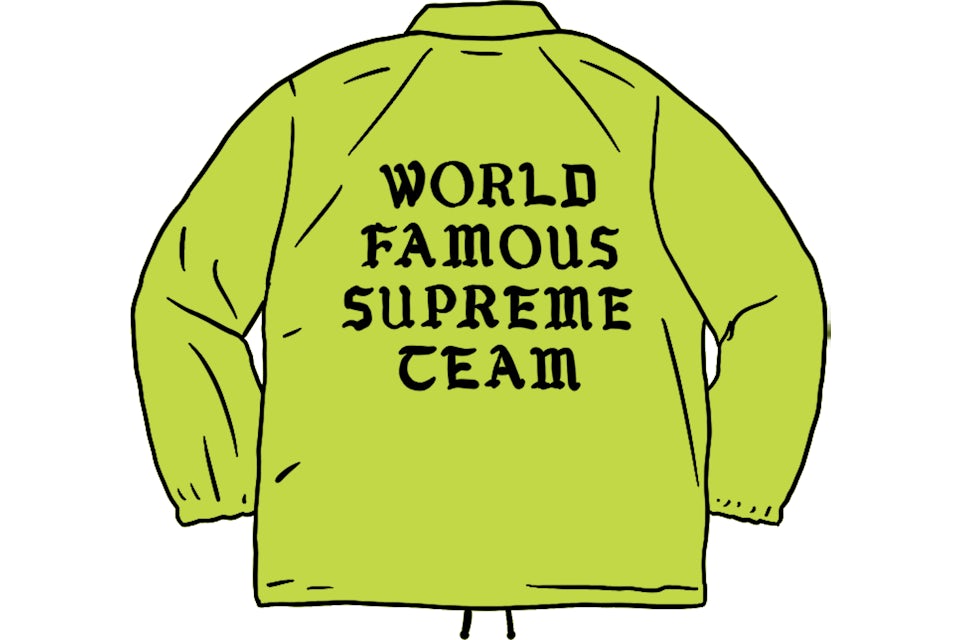 Supreme World Famous Coaches Jacket Lime Men's - SS20 - GB