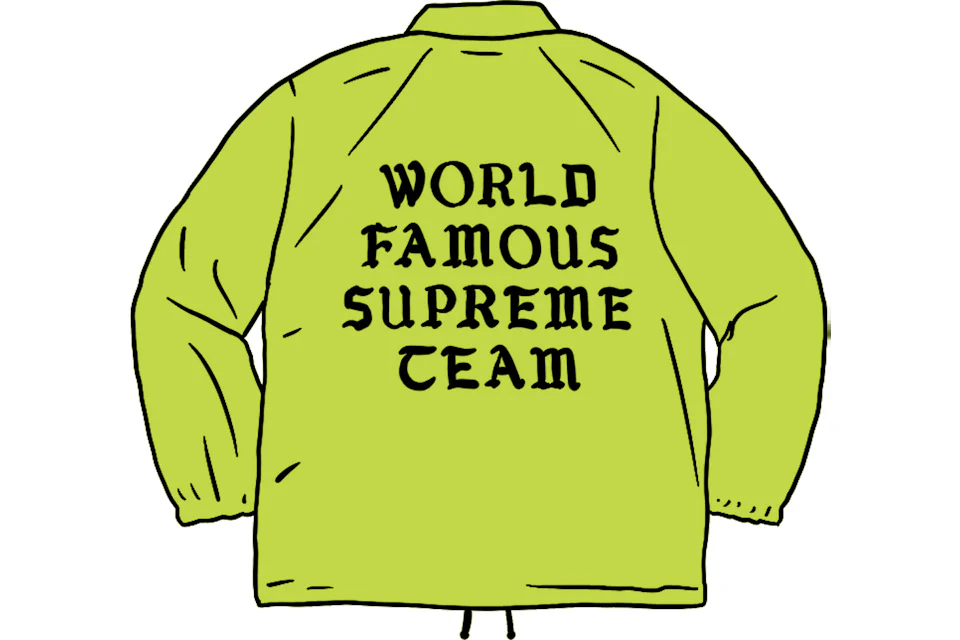 Supreme World Famous Coaches Jacket Lime