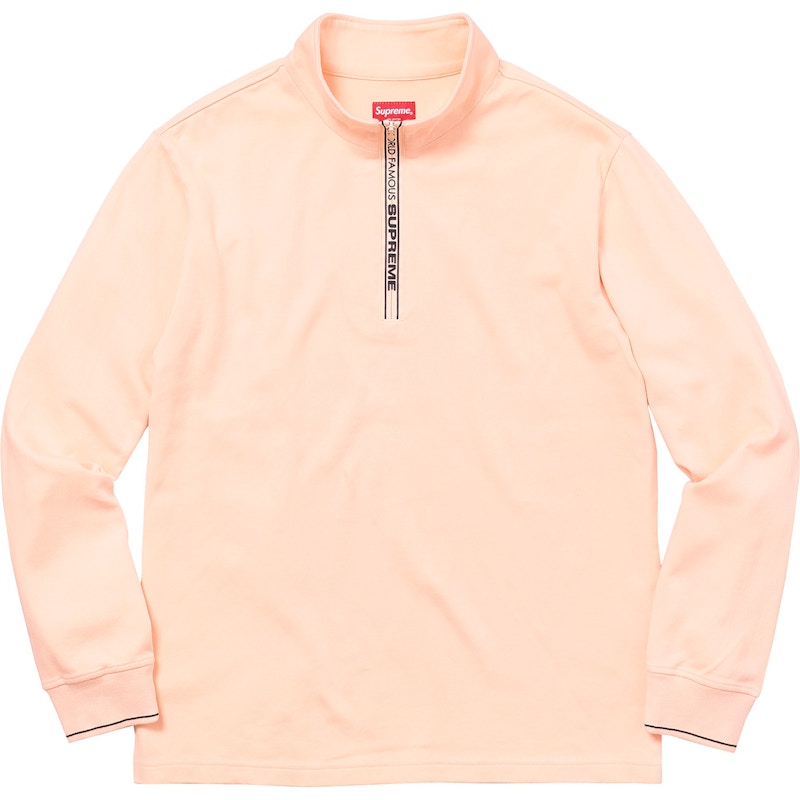 Supreme World Famous Half Zip Pullover Peach 男装- FW17 - CN