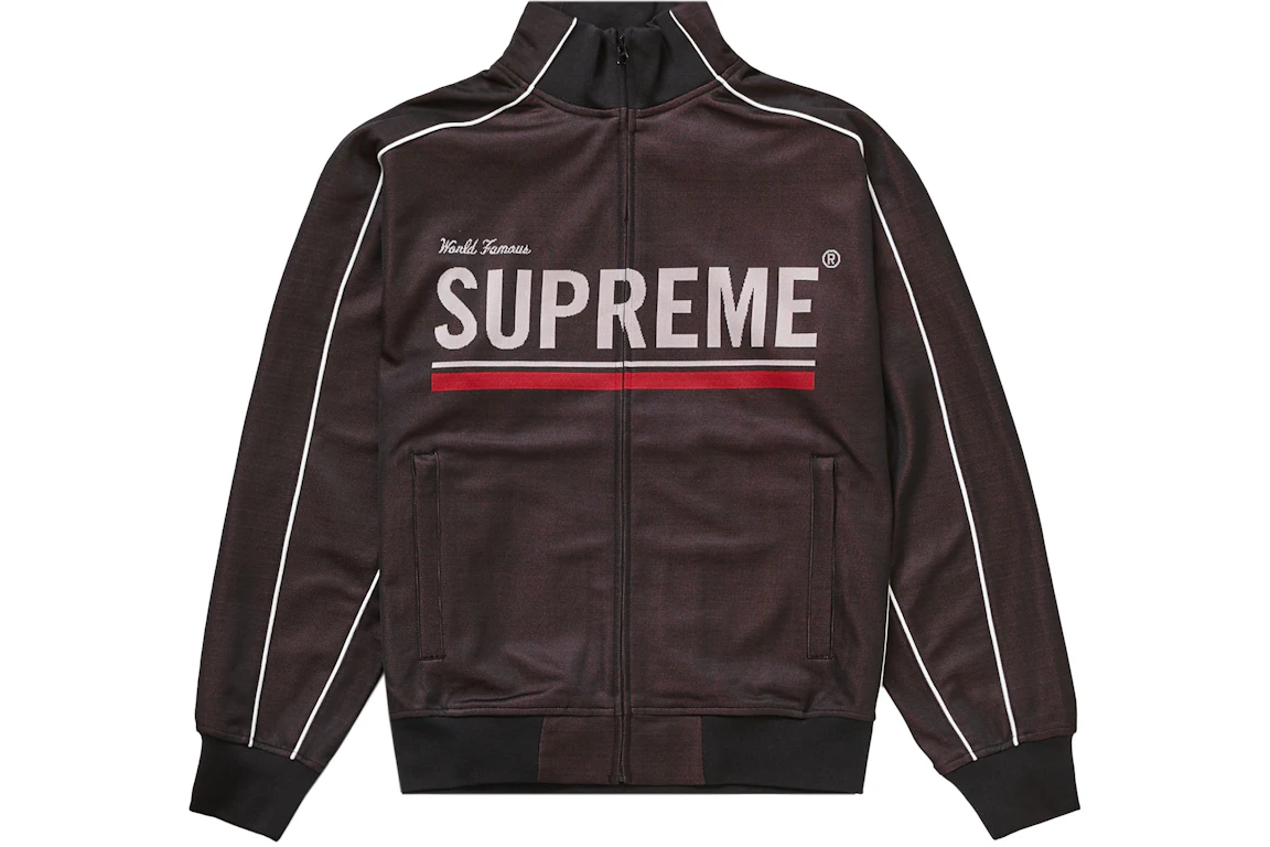 Supreme World Famous Jacquard Track Jacket Black