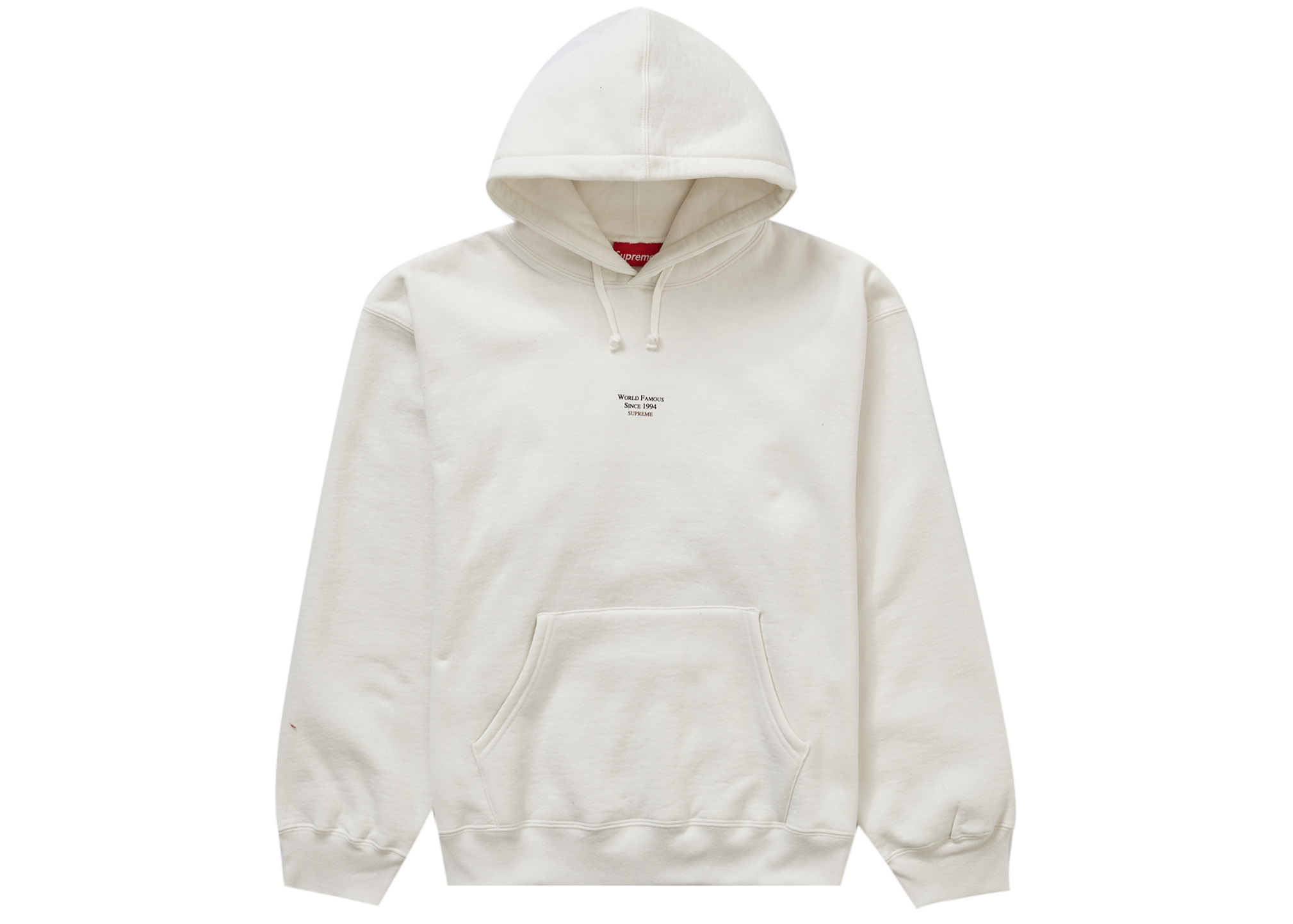 Supreme World Famous Micro Hooded Sweatshirt White