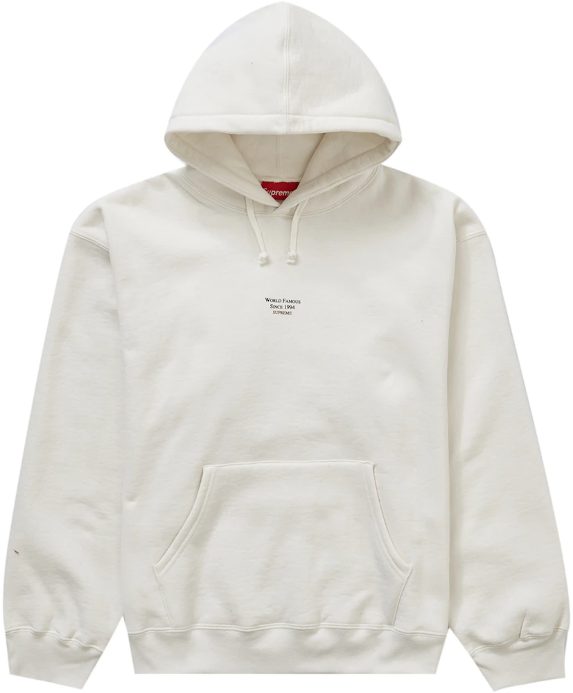 Supreme World Famous Micro Hooded Sweatshirt White Men's - SS23 - US