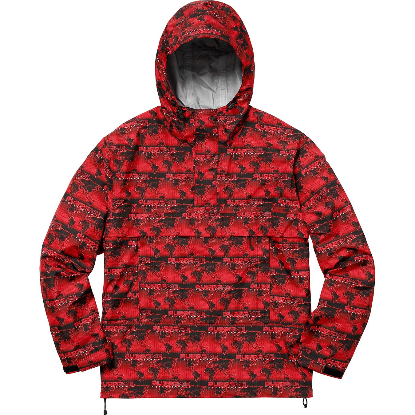 supreme world famous taped hooded