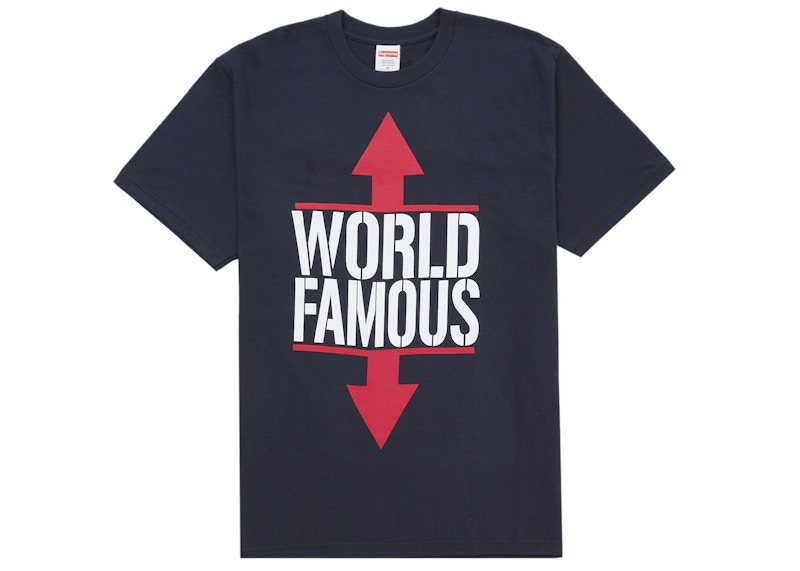 SUPREME WORLD FAMOUS Tシャツ Sサイズ Supreme-World-Famous-Tee-Navy-