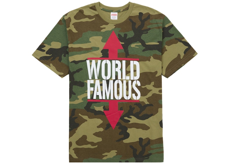 Supreme World Famous Tee Woodland Camo Men's - SS26 - US