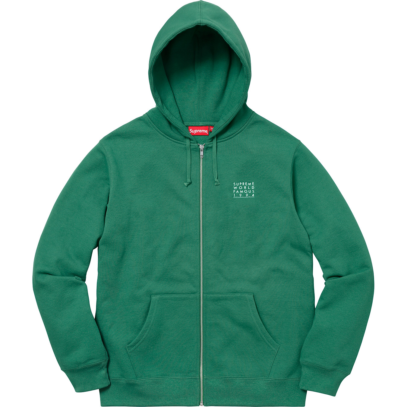 supreme world famous zip up hooded
