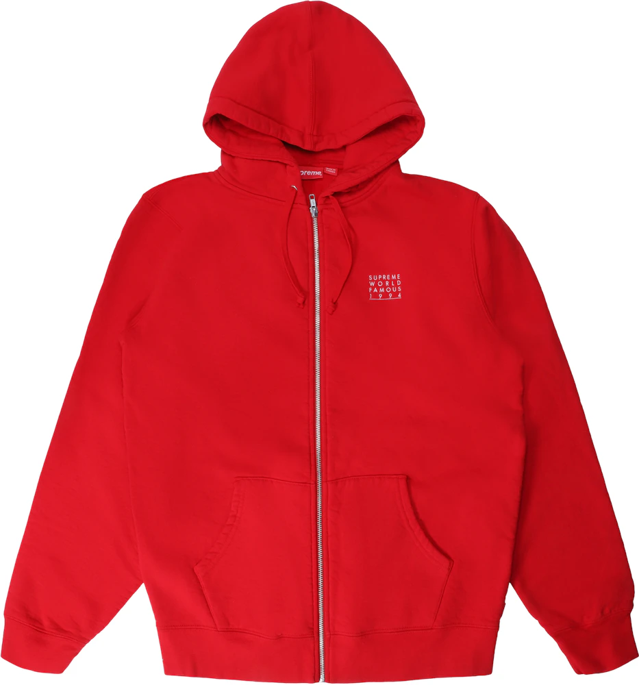World Famous Zip Up Hooded Sweatshirt - Spring/Summer 2018 Preview – Supreme