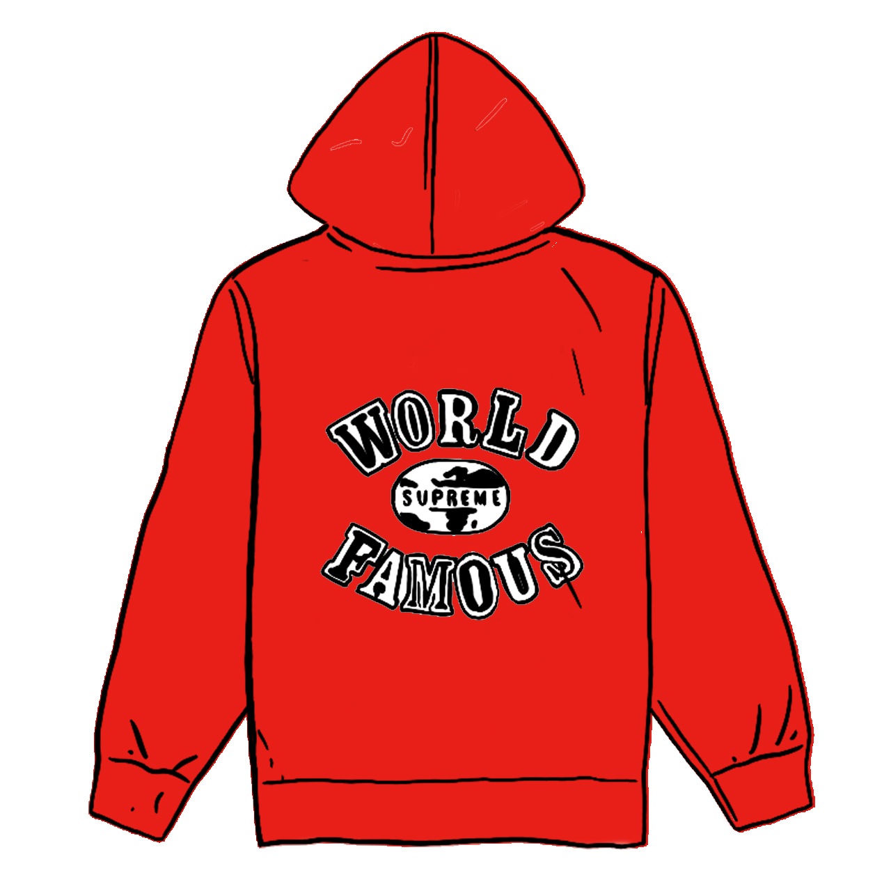Supreme World Famous Zip Up Hooded Sweatshirt (SS20) Red - SS20 - US