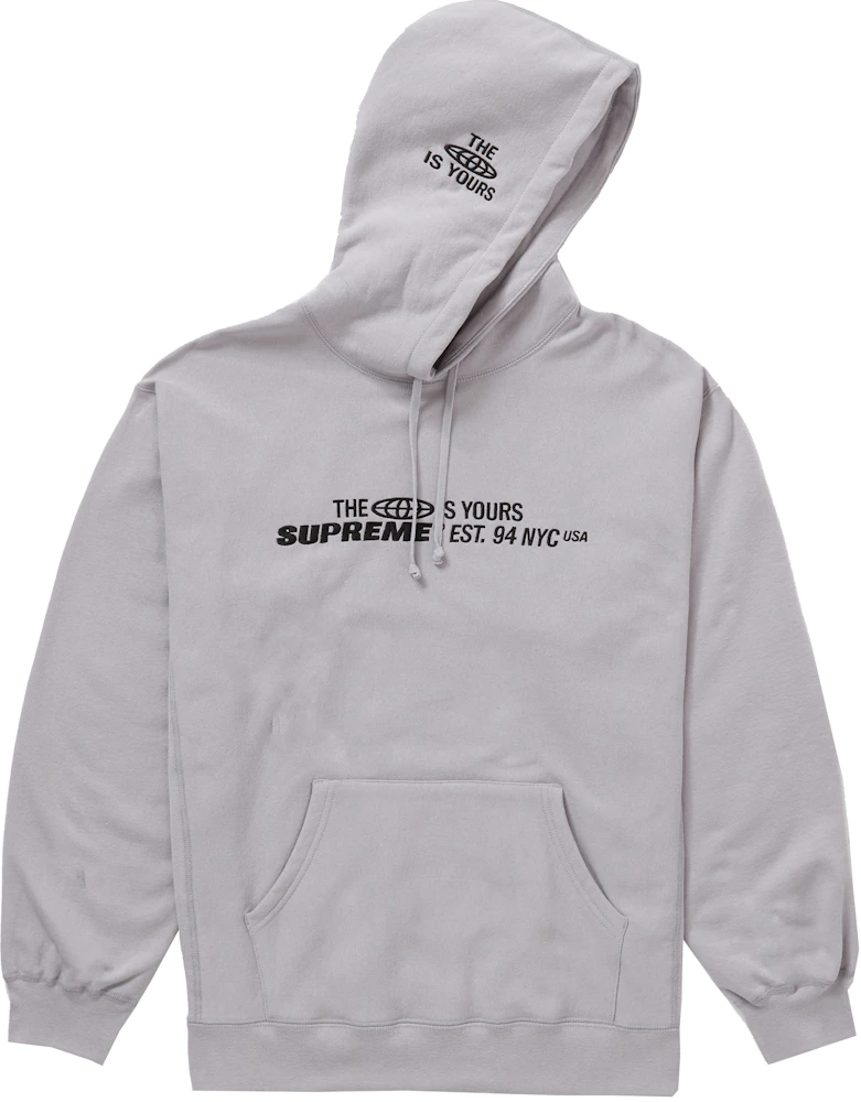 Supreme World Is Yours Hooded Sweatshirt Grey Men's - SS21 - US